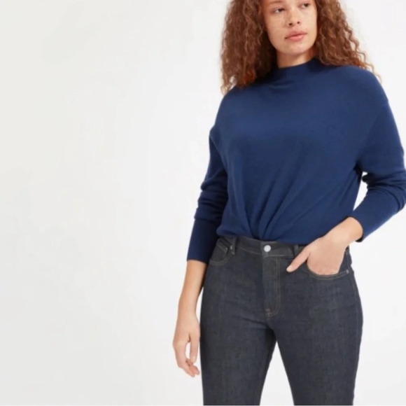 Everlane The Mid-rise Skinny denim Jeans Ankle crop size 25 in Dark Indigo - Picture 16 of 16